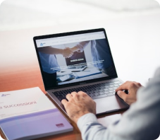 Laptop on the office table